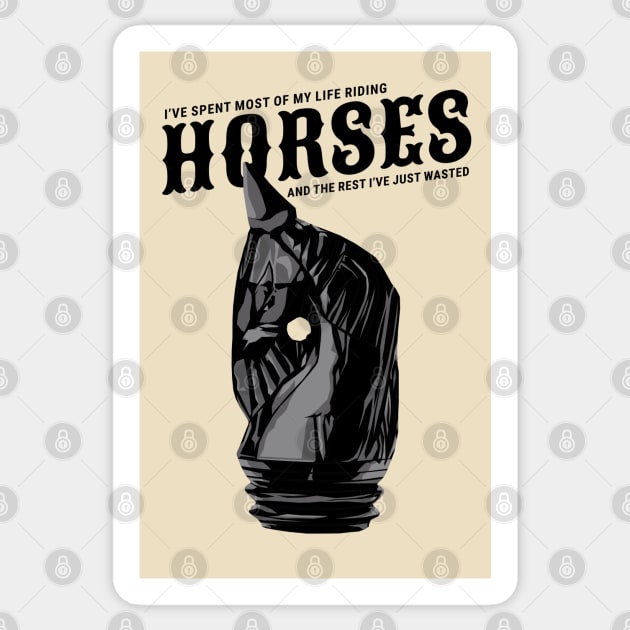 Vintage Handmade Wooden Horse Sticker by KewaleeTee